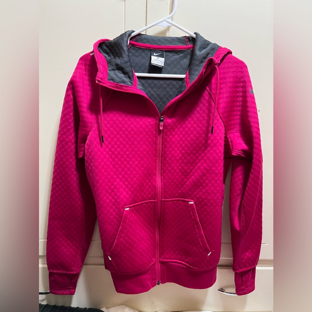Nike full zip hooded run jacket.